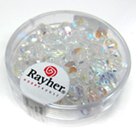 Glasschliffperlen 6mm bergkristall